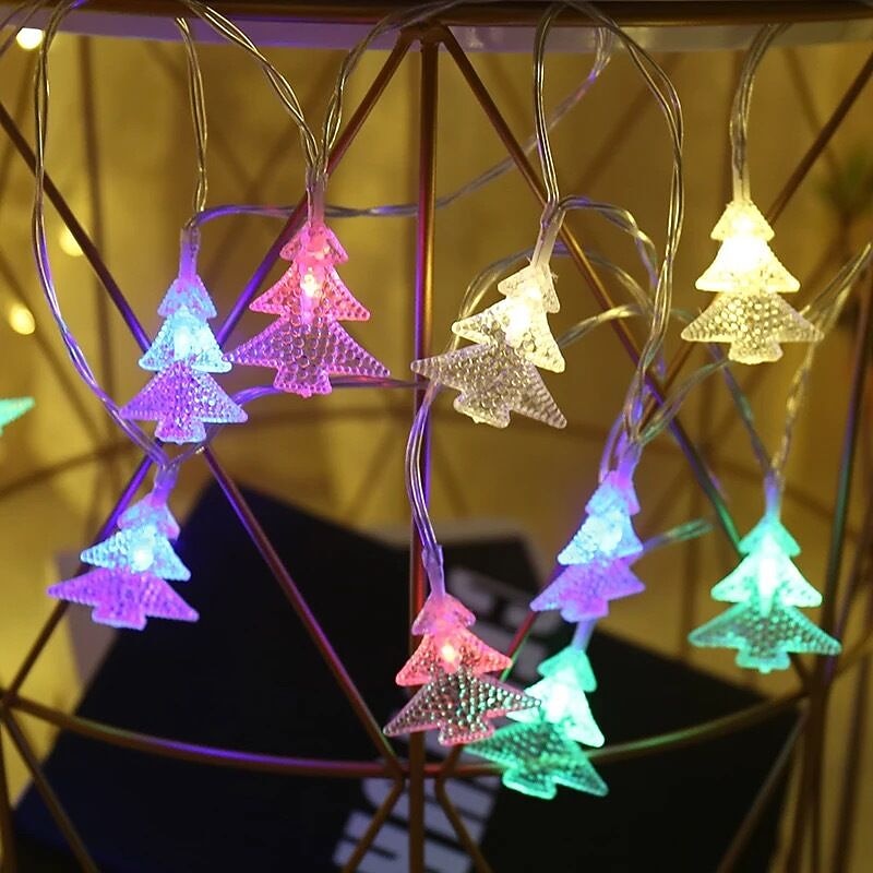 3M 6M 10M Snowflake String Lights Christmas Tree Stars Fairy Garlands Curtain Light Outdoor for Xmas Party New Year's Decor3