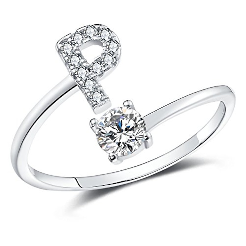 1PC Band Ring For Men's Women's Crystal White Alloy Classic