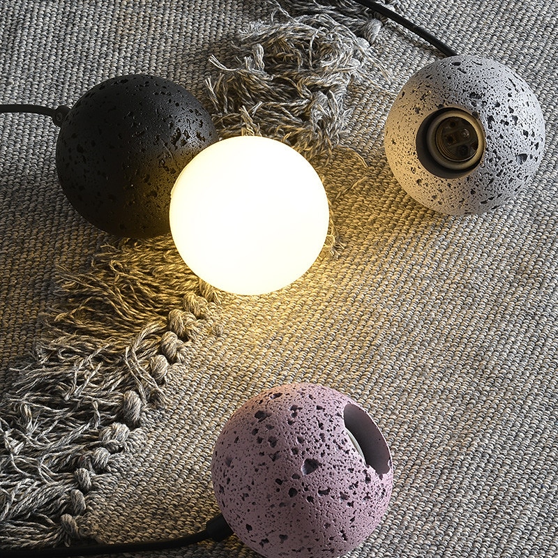 10 cm LED Pendant Lights Globe Design Modern Glass and Terrazzo Globe Painted Finishes 1 Light Creative Nordic Style 220-240V2