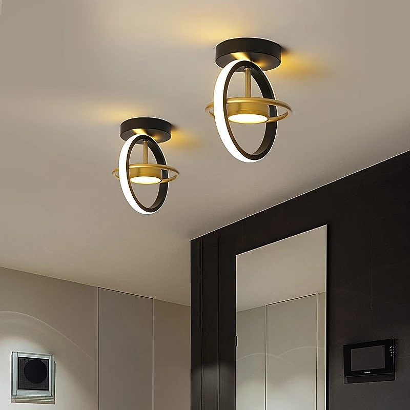 24cm LED Ceiling Light Modern Nordic Round Square Geometric Shapes Porch Light Corridor Aisle Flush Mount Lights Metal Painted Finishes LED Modern 220-240V2
