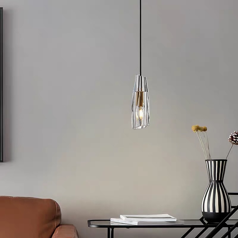 7 cm LED Pendant Light Crystal Single Desgin Bedside Light Modern Artistic Dining Room Restaurant Bar Copper Brass 110-120V 220-240V4