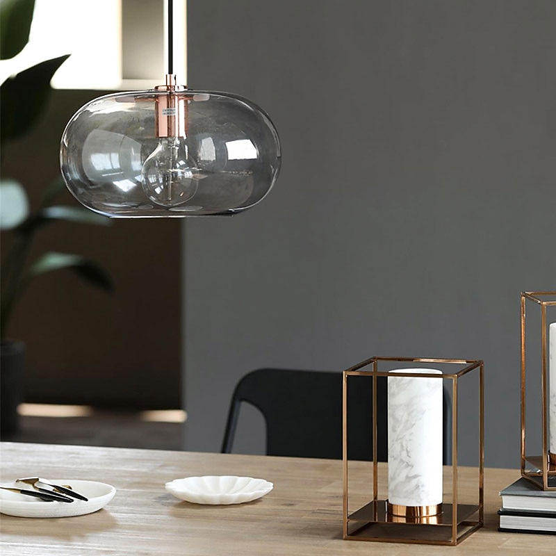 30 cm Single Design Pendant Light Glass Glass Electroplated Nordic Style 110-120V 220-240V3