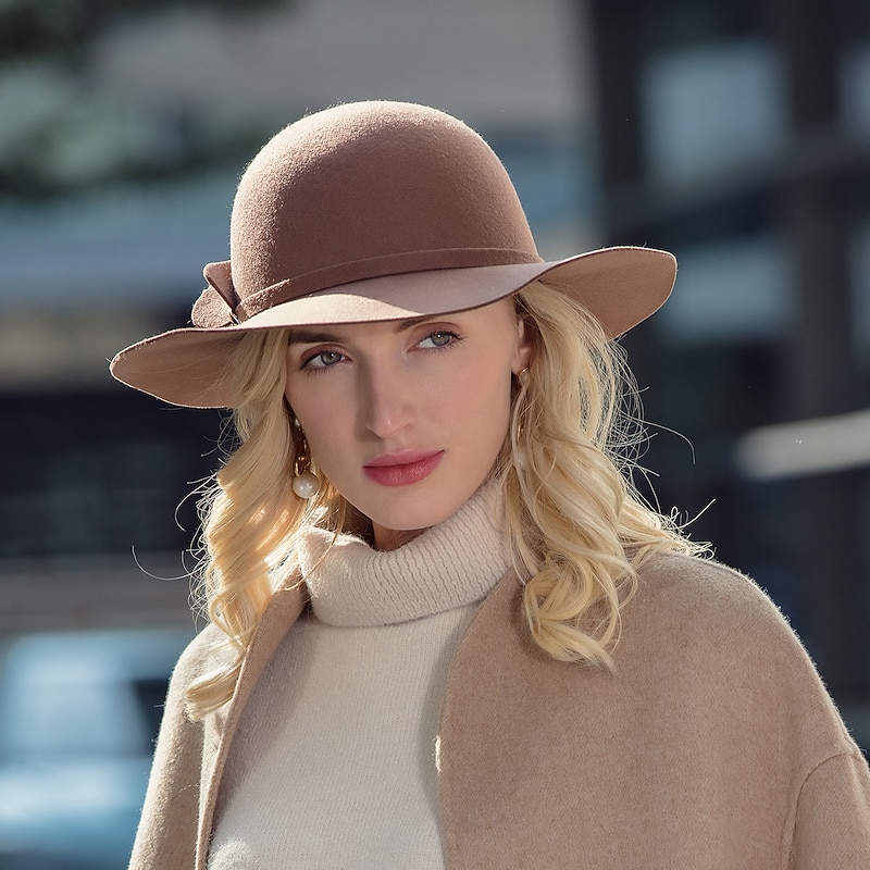 Hats 100% Wool Bucket Hat Casual Retro With Splicing Headpiece Headwear