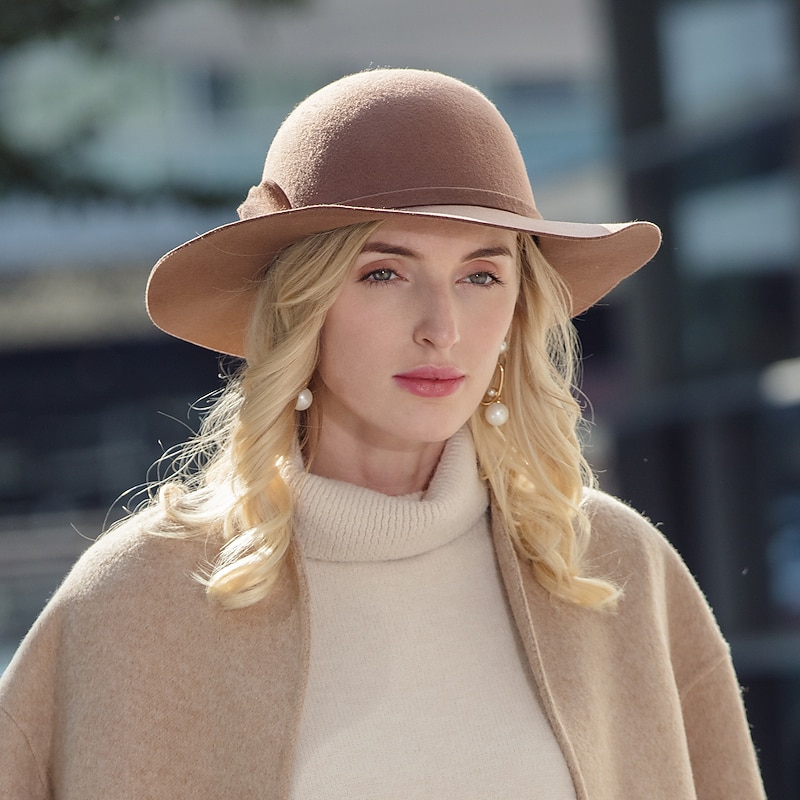 Hats 100% Wool Bucket Hat Casual Retro With Splicing Headpiece Headwear2