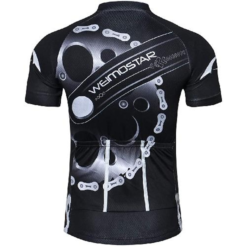 Men's Cycling Jersey Graphic Geometric Patterned Short Sleeve Bike Jersey with 3 Rear Pockets Mountain Bike MTB Road Bike Cycling Quick Dry Soft Back Pocket Comfortable Sports Black Blue Orange3