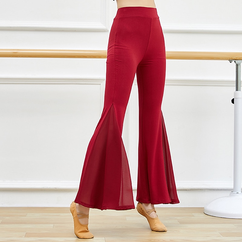 Activewear Pants Ruching Gore Solid Women's Training Performance Natural Modal2