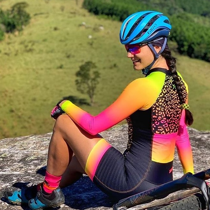 Long Sleeve Triathlon Tri Suit Black Bike Quick Dry Breathable Sports Patchwork Clothing Apparel4