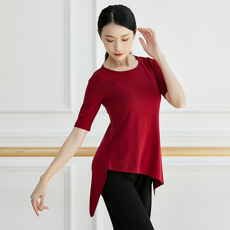 Activewear Top Solid Women's Training Performance Half Sleeve Modal3