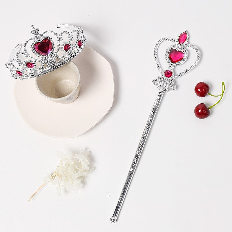 2pcs Kids Girls' Hair Accessories Sweet Heart Heart Pink Red2