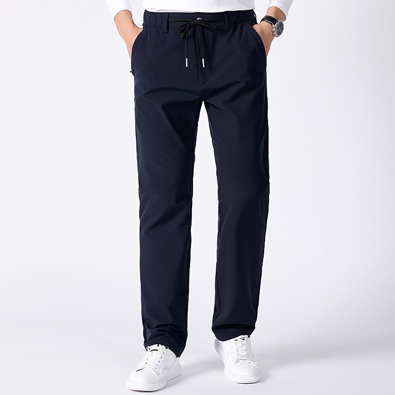 ysento jogging pants for men, light, with zip pockets xl dark blue4