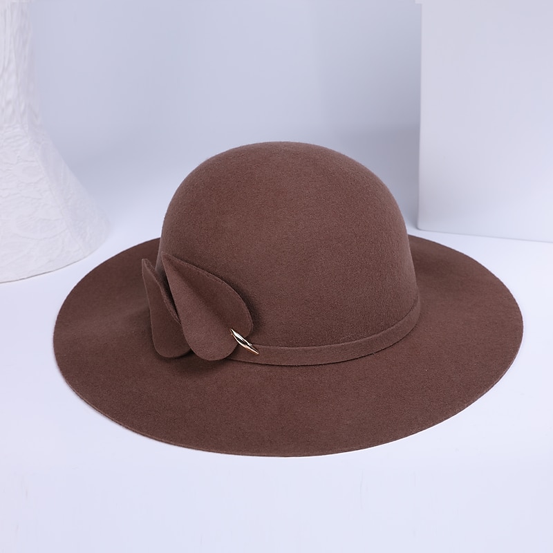 Hats 100% Wool Bucket Hat Casual Retro With Splicing Headpiece Headwear4