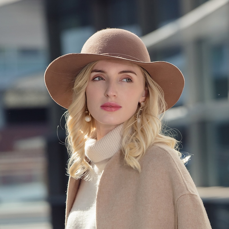 Hats 100% Wool Bucket Hat Casual Retro With Splicing Headpiece Headwear3