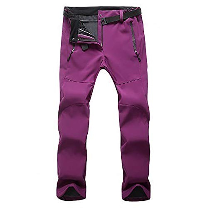 Men's Hiking Pants Trousers Waterproof Hiking Pants Outdoor Fleece Lining Pants / Trousers [Ms. B]Purple [Lady B] Army Green S M L XL XXL