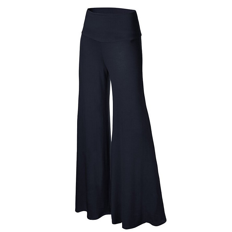 Women's Yoga Pants Flare Leg Wide Leg Bootcut Lightweight High Waist Pilates Gym Workout Dance Bottoms Solid Color Pink Black White Winter Sports Activewear Stretchy Loose Fit3