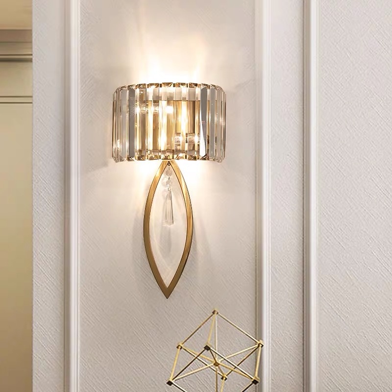 LED Wall Sconces Modern Gold Crystal Wall Light for Bedroom Kids Room 110-120V 220-240V 5W Luxury Indoor Lighting4