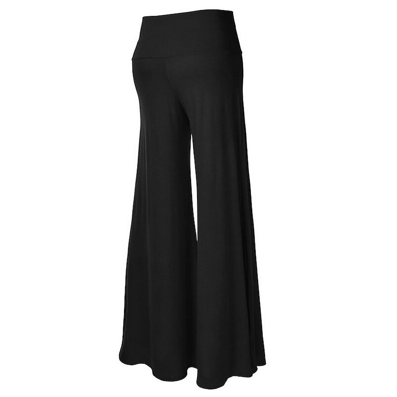 Women's Yoga Pants Flare Leg Wide Leg Bootcut Lightweight High Waist Pilates Gym Workout Dance Bottoms Solid Color Pink Black White Winter Sports Activewear Stretchy Loose Fit4