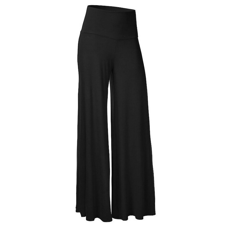 Women's Yoga Pants Flare Leg Wide Leg Bootcut Lightweight High Waist Pilates Gym Workout Dance Bottoms Solid Color Pink Black White Winter Sports Activewear Stretchy Loose Fit2