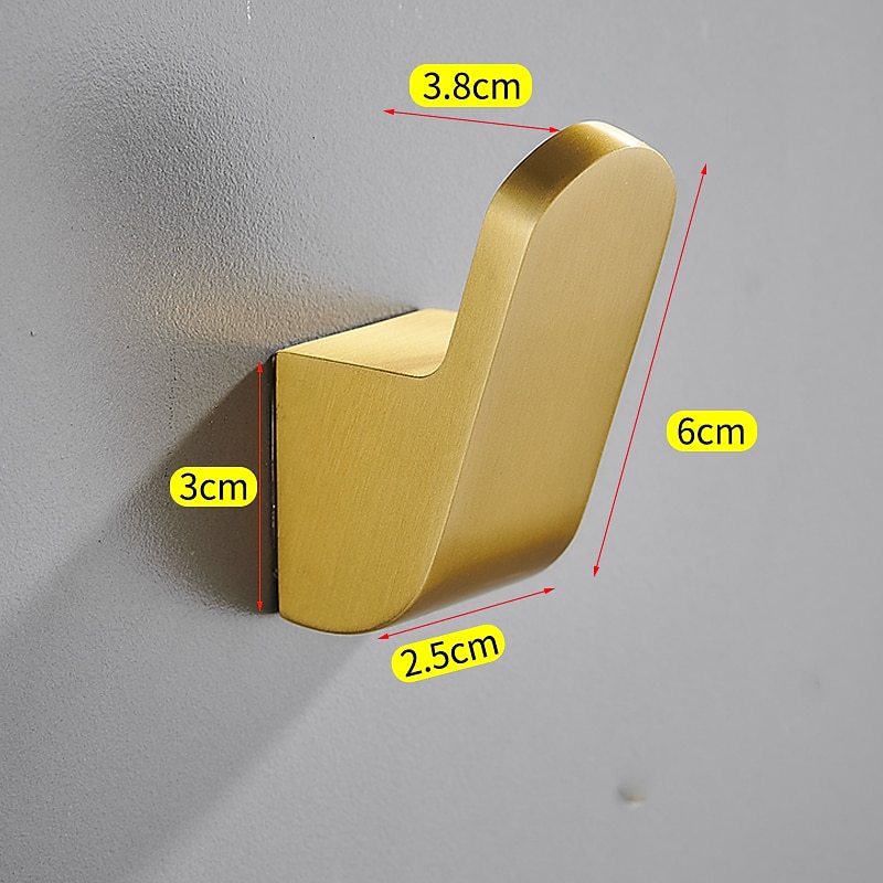 Multifunction Robe Hooks Aluminum for Bathroom and Kitchen Wall Mounted New Design 3pcs3