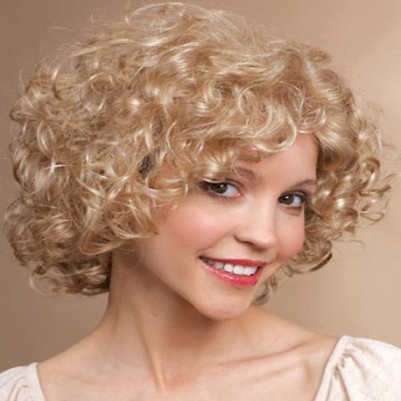 Roaring 20S Wig Synthetic Wig Curly Curly Wig Short Blonde Synthetic Hair Women's Blonde Christmas Party Wigs3