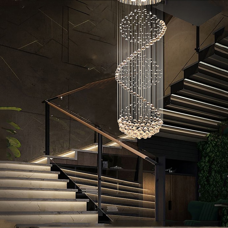 9-Light 50 cm Chandelier LED Crystal Flush Mount Lights Metal Chrome Traditional / Classic 110-120V / 220-240V / GU10