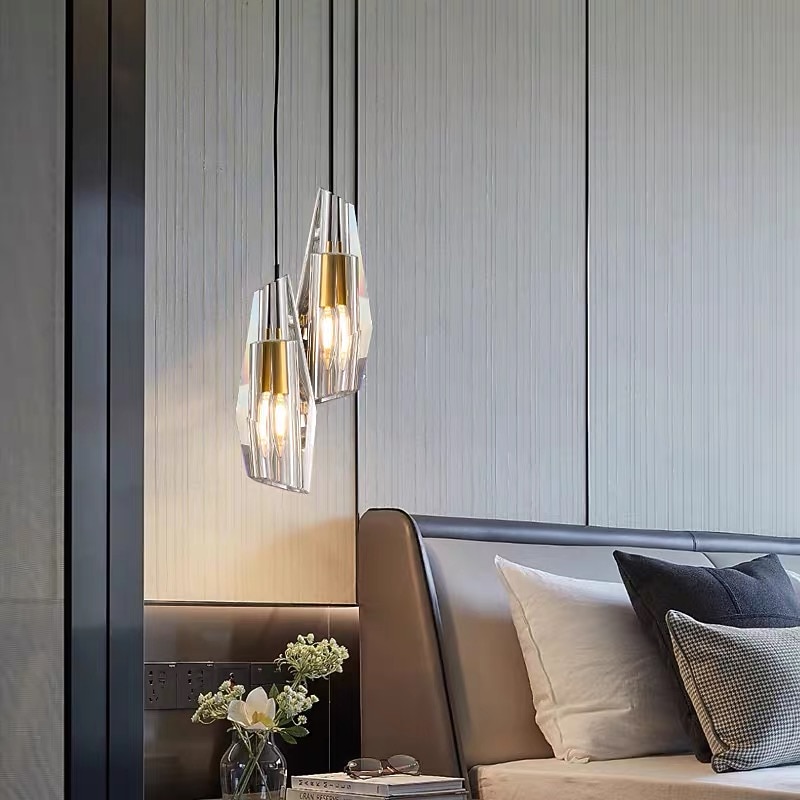 7 cm LED Pendant Light Crystal Single Desgin Bedside Light Modern Artistic Dining Room Restaurant Bar Copper Brass 110-120V 220-240V