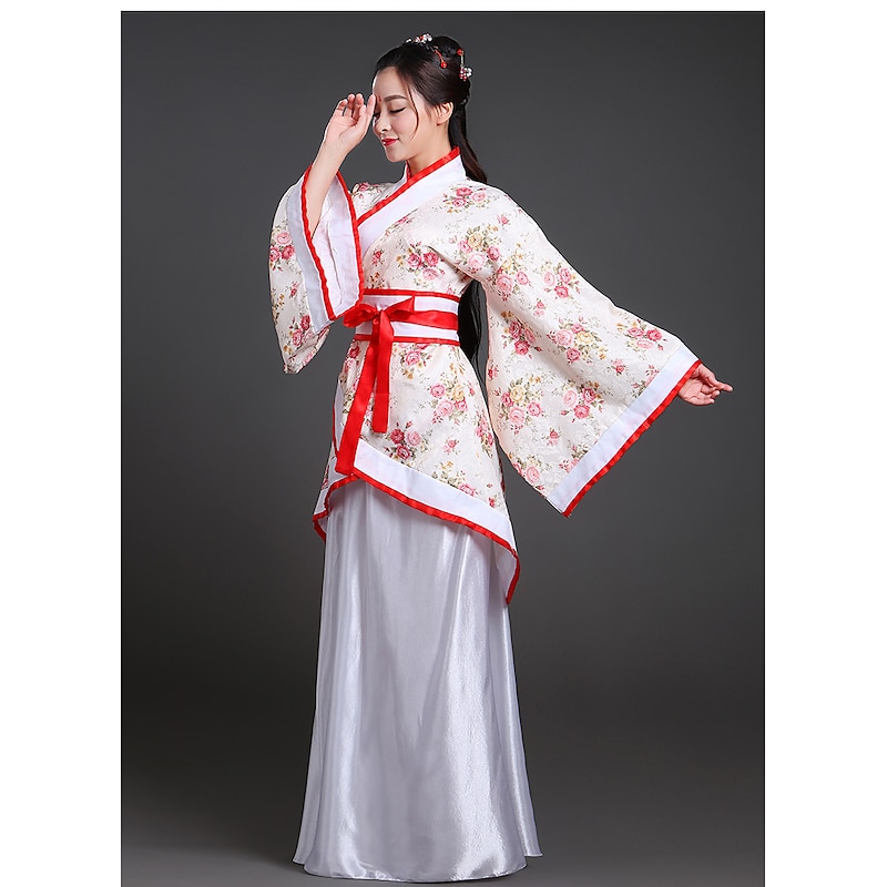 Women's Girls' Hanfu Antique Outfits Classic Style Classic & Timeless Elegant & Luxurious Chinese Style Chinese Red High Quality Hanfu Chinese Palace Style Costume