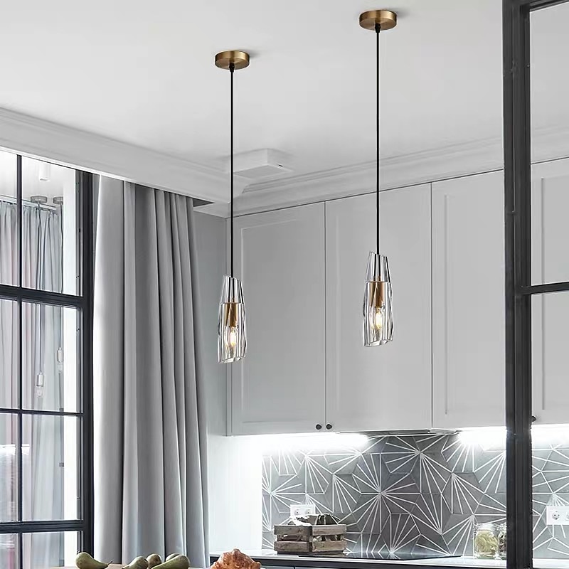 7 cm LED Pendant Light Crystal Single Desgin Bedside Light Modern Artistic Dining Room Restaurant Bar Copper Brass 110-120V 220-240V2