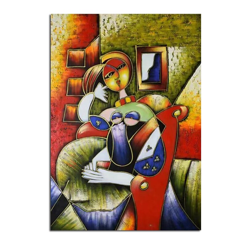 100% Hand-Painted Contemporary Art Oil Painting On Canvas Modern Paintings Home Interior Decor Abstract Picasso Art Painting Large Canvas Art(Rolled Canvas without Frame)3