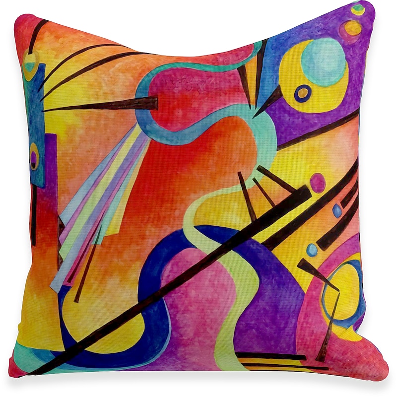 Kandinskiy Decorative Toss Pillows Cover 5PCS Soft Square Cushion Case Pillowcase for Bedroom Livingroom Sofa Couch Chair2