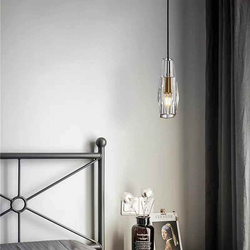 7 cm LED Pendant Light Crystal Single Desgin Bedside Light Modern Artistic Dining Room Restaurant Bar Copper Brass 110-120V 220-240V3