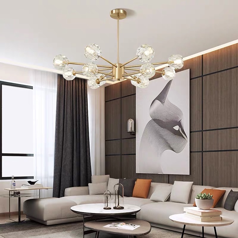 88 cm LED Chandelier Pendant Light Crystal Desgin Gold Flush Mount Lights Metal Electroplated Modern 110-120V 220-240V2