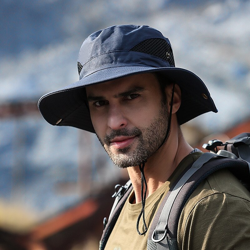 Hiking Hat Sun Hat for Men/Women, Sun Protection Wide Brim Bucket Hat Waterproof Breathable Packable Boonie Hat for Fishing Camping Hiking3