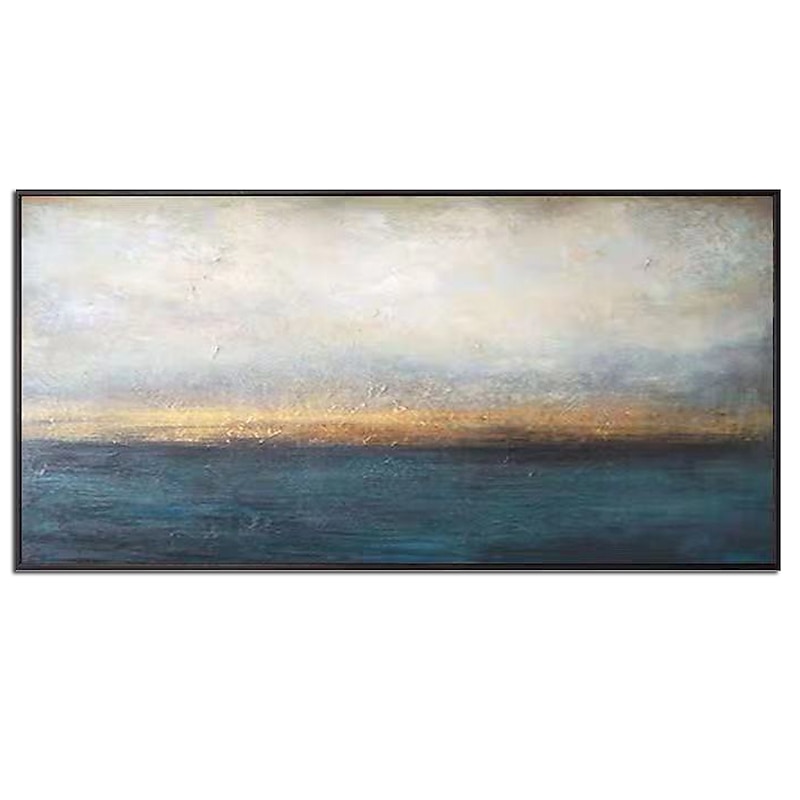 Oil Painting Handmade Hand Painted Wall Art Horizontal Panoramic Abstract Home Decoration Décor Rolled Canvas No Frame Unstretched3