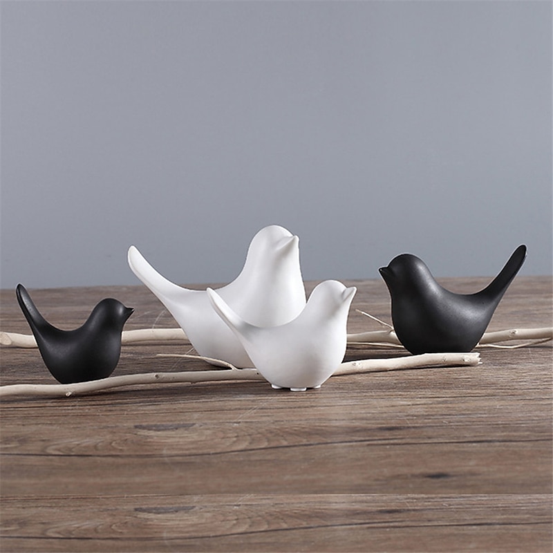 1pc Ceramic Bird Small Animal Statues Home Decor Modern Style Decorative Ornaments for Living Room, Bedroom, Office Desktop, Cabinets3