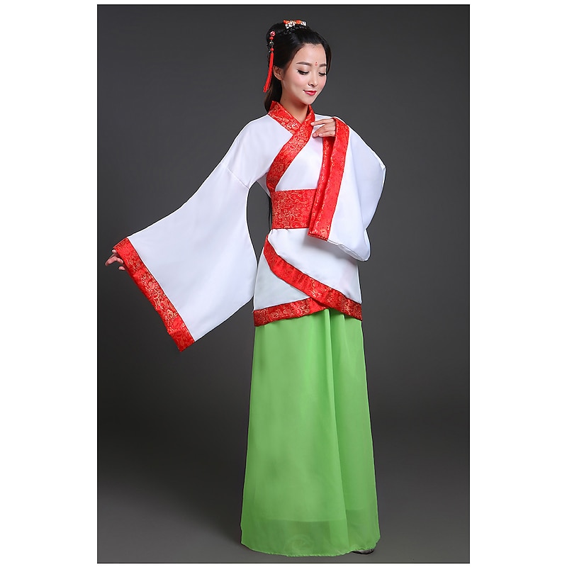 Women's Girls' Hanfu Antique Outfits Classic Style Classic & Timeless Elegant & Luxurious Chinese Style Chinese Red High Quality Hanfu Chinese Palace Style Costume4