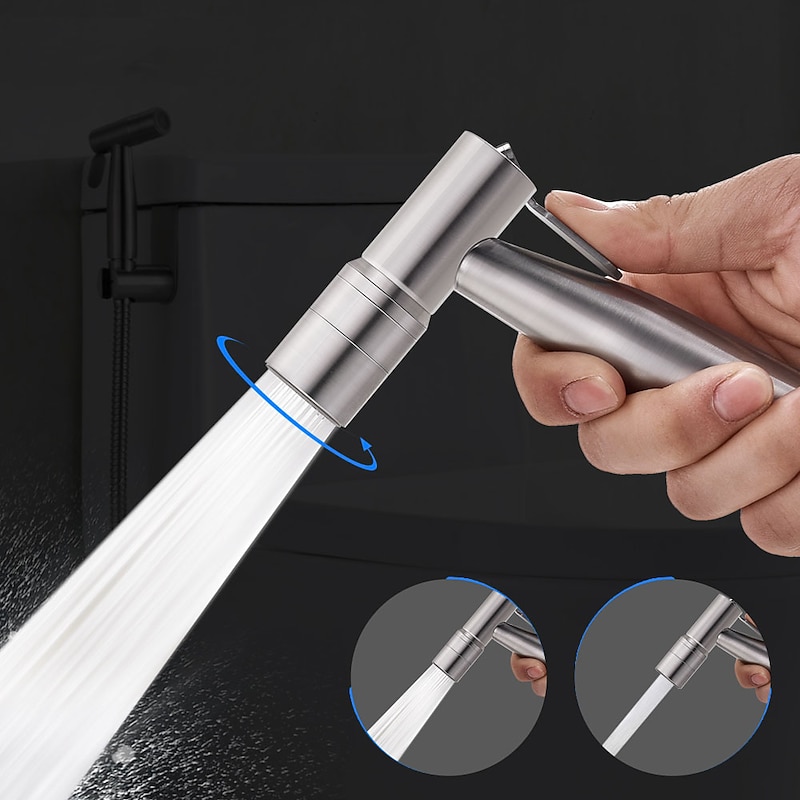 Two Ways 304 Stainless Steel Toilet Handheld Shattaf Bidet Sprayer Shower Heads Set Shower Faucet Accessories Muslim Shower G1/2 or G7/82