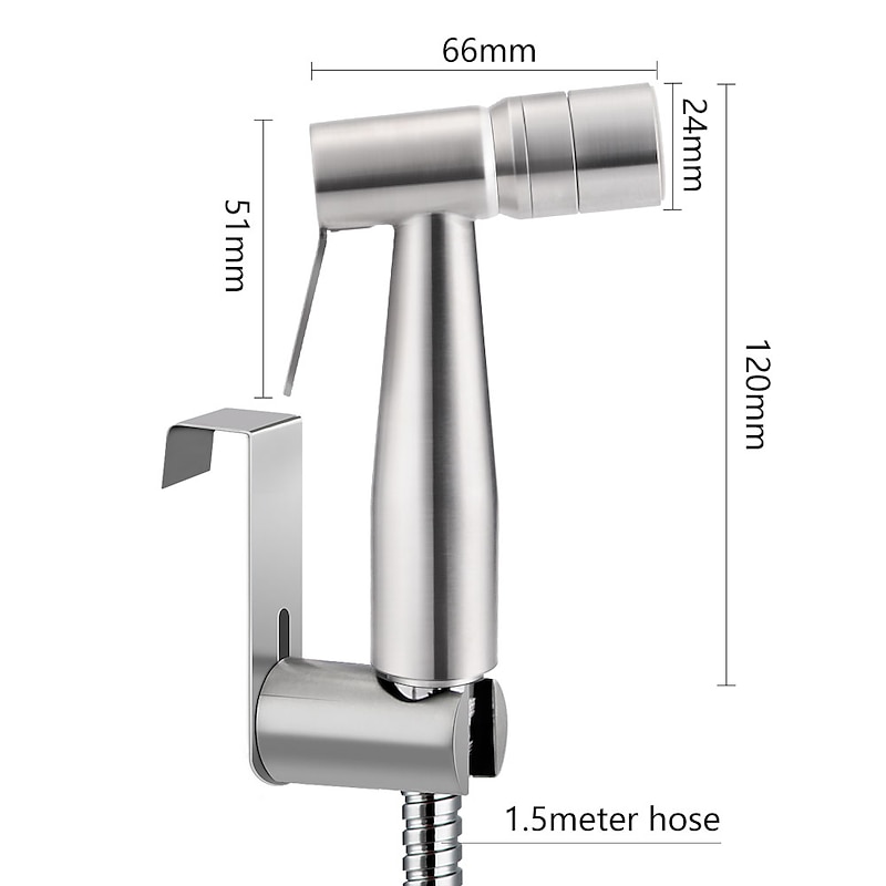 Two Ways 304 Stainless Steel Toilet Handheld Shattaf Bidet Sprayer Shower Heads Set Shower Faucet Accessories Muslim Shower G1/2 or G7/84
