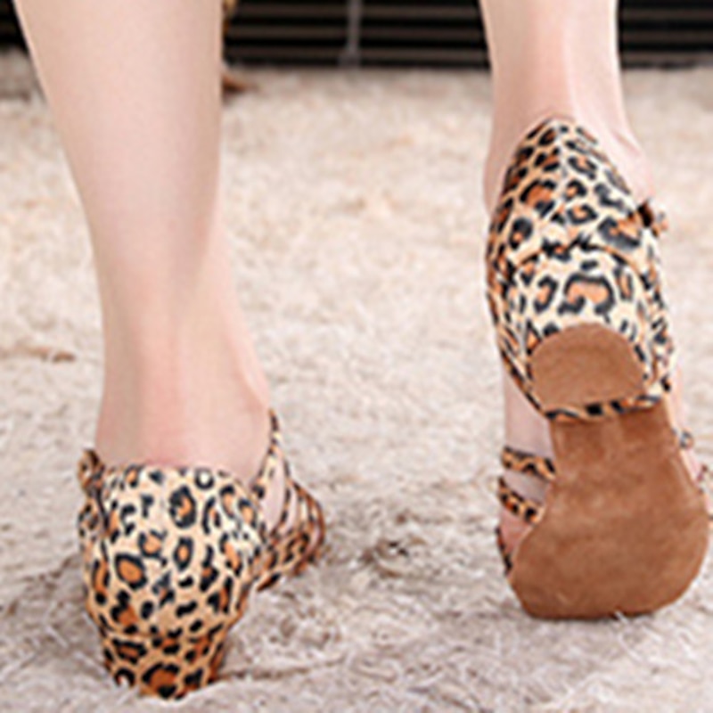 Girls' Satin Low Heel Latin Dance Shoes – Comfortable Suede Sole Ballroom Sandals for Beginners and Professionals4