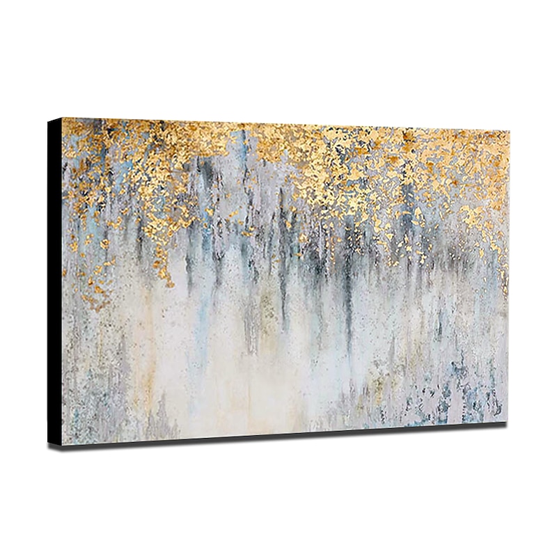Handmade Oil Painting Canvas Wall Art Decoration Golden Fleeting Abstract for Home Decor Rolled Frameless Unstretched Painting4
