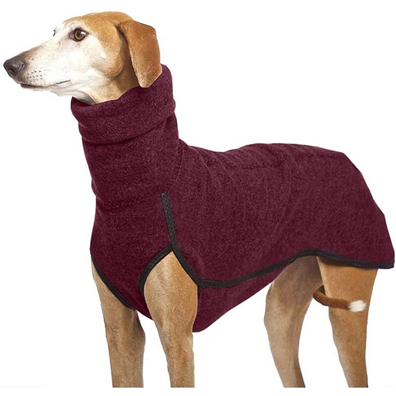 Fleece Dog Apparel Winter Warm Dog Coat Doggie Turtleneck Cozy Jacket Soft Shirt Vest Pet Outfits for Small Medium Large Dogs Greyhound3