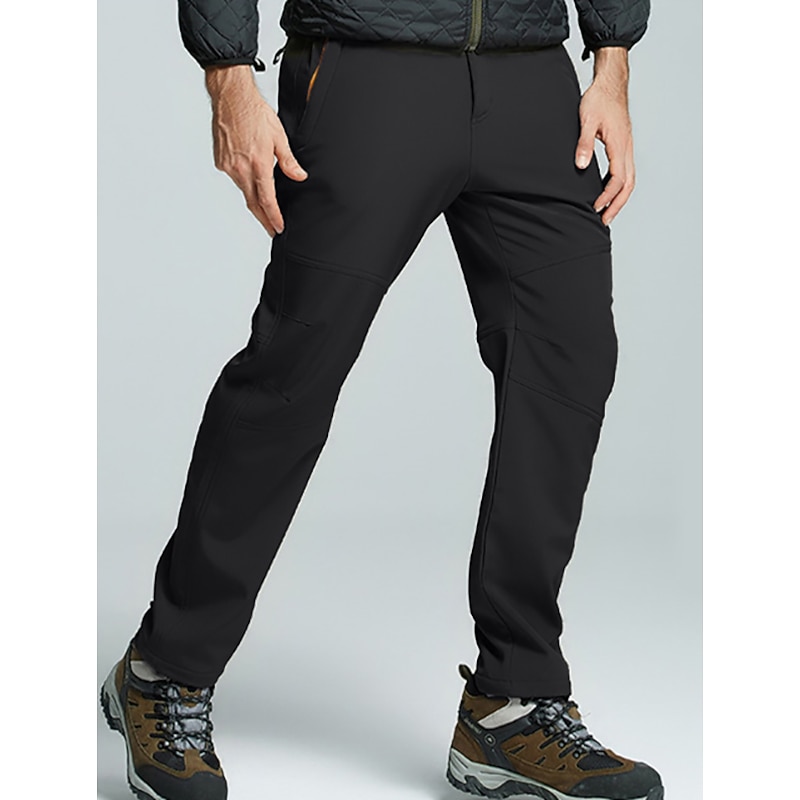 Men's Hiking Pants Trousers Softshell Pants Winter Outdoor Thermal Warm Fleece Lining Windproof Multi-Pockets ArmyGreen Black Camping / Hiking Hunting Fishing M L XL XXL XXXL3