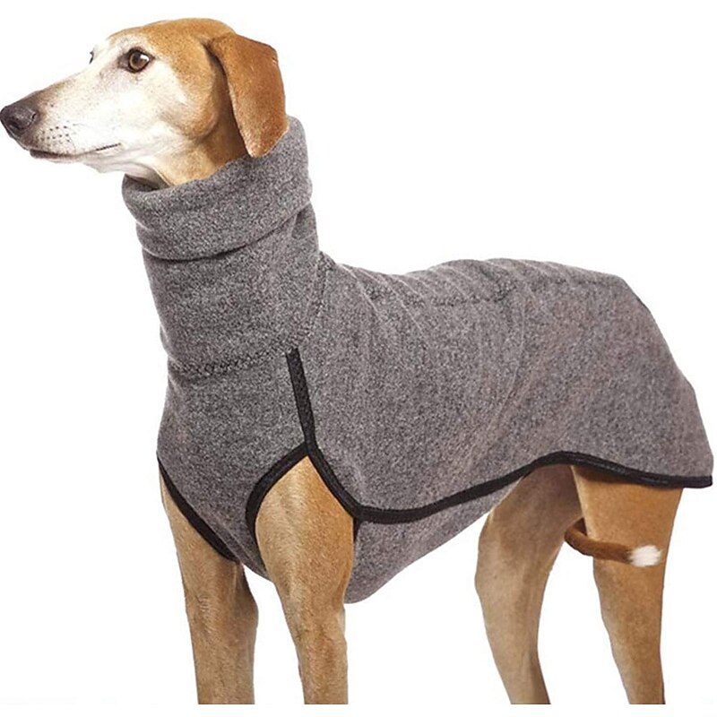 Fleece Dog Apparel Winter Warm Dog Coat Doggie Turtleneck Cozy Jacket Soft Shirt Vest Pet Outfits for Small Medium Large Dogs Greyhound2