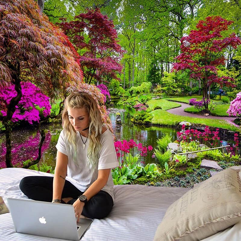 Wall Tapestry Art Decor Blanket Curtain Hanging Home Bedroom Living Room Decoration Forest View4