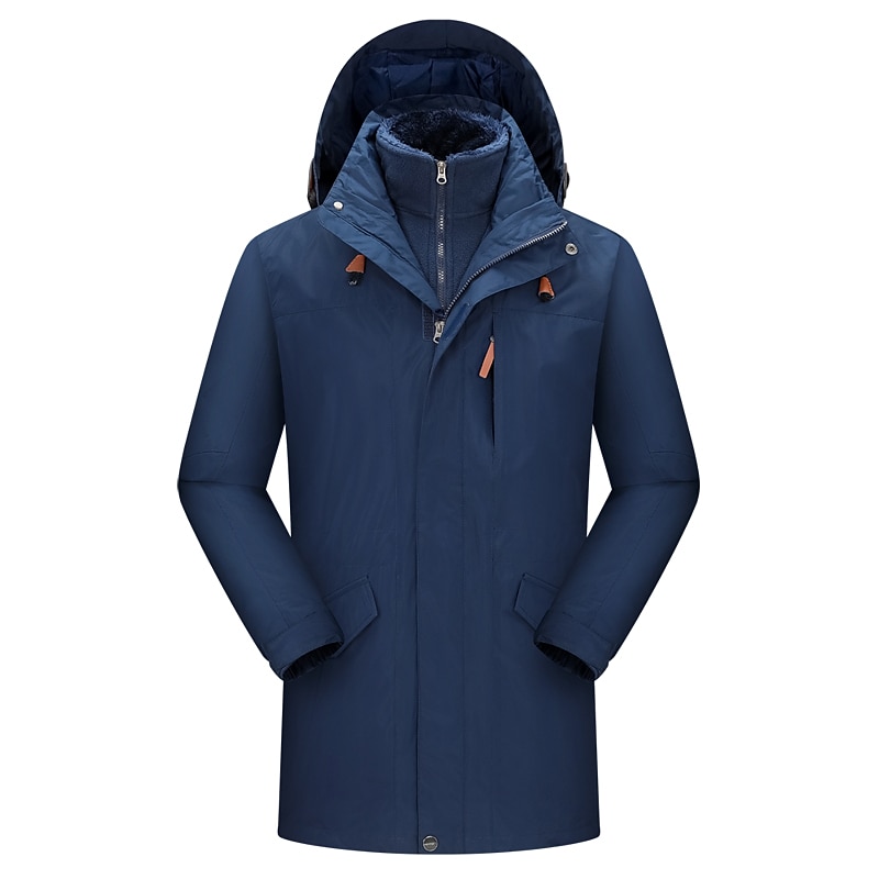 Women's Hoodie Jacket Hiking 3-in-1 Jackets Ski Jacket Winter Outdoor Thermal Warm Waterproof Windproof Lightweight Outerwear Windbreaker Trench Coat Skiing Camping / Hiking Fishing Black White Pink2