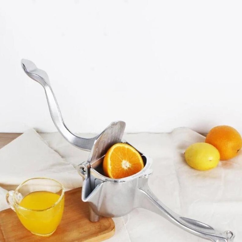 Silver Metal Manual Juicer Fruit Squeezer Juice Lemon Orange Press Household Multifunctional Kitchen Drinkware Supplies 8