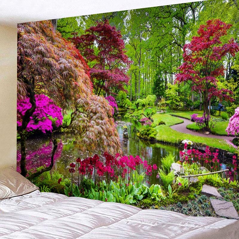 Wall Tapestry Art Decor Blanket Curtain Hanging Home Bedroom Living Room Decoration Forest View3