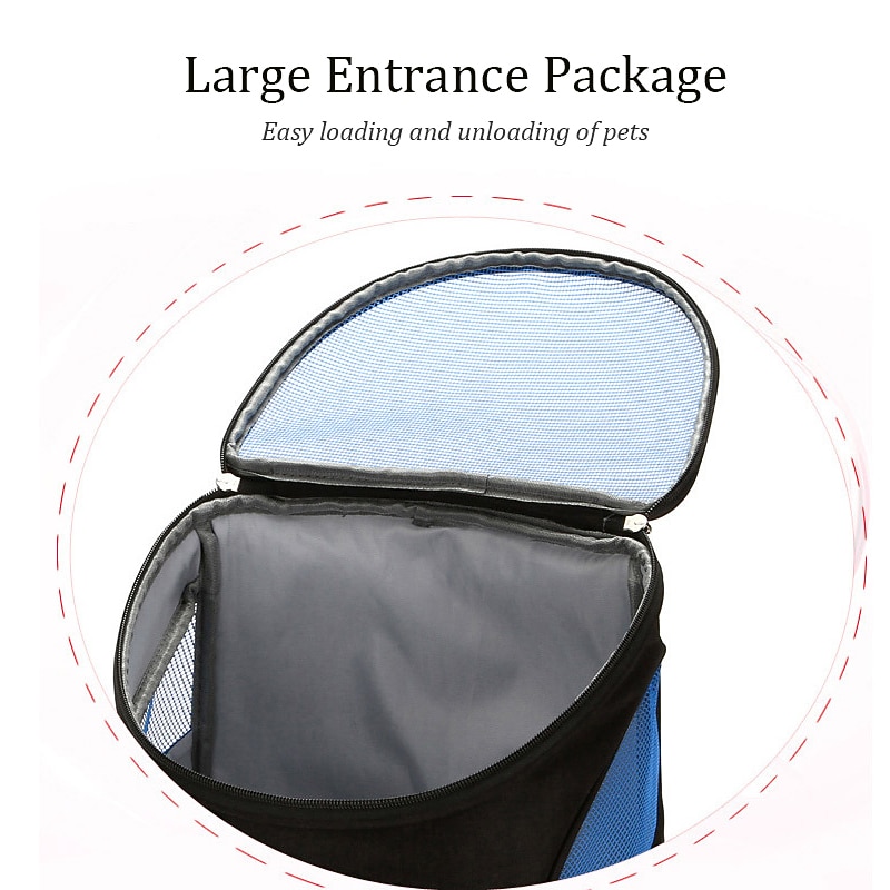 Dog Cat Pets Carrier Bag Travel Backpack Travel Bag Dog Backpack Travel Carrier Bag Backpack Portable Breathable Durable Solid Colored Nylon puppy Small Dog Outdoor Hiking Black Gray Dark Blue4