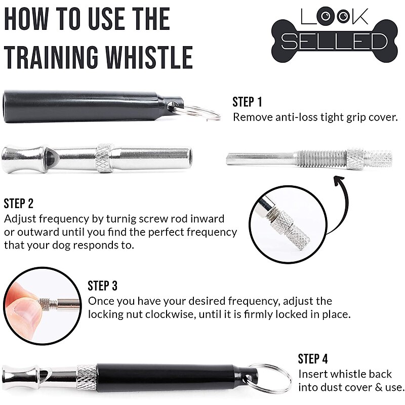 Dog Training Training Dog Whistle with Adjustable Pitch Easy to Use Ultrasonic Dog Portable Safety Alloy Whistles For Pets2