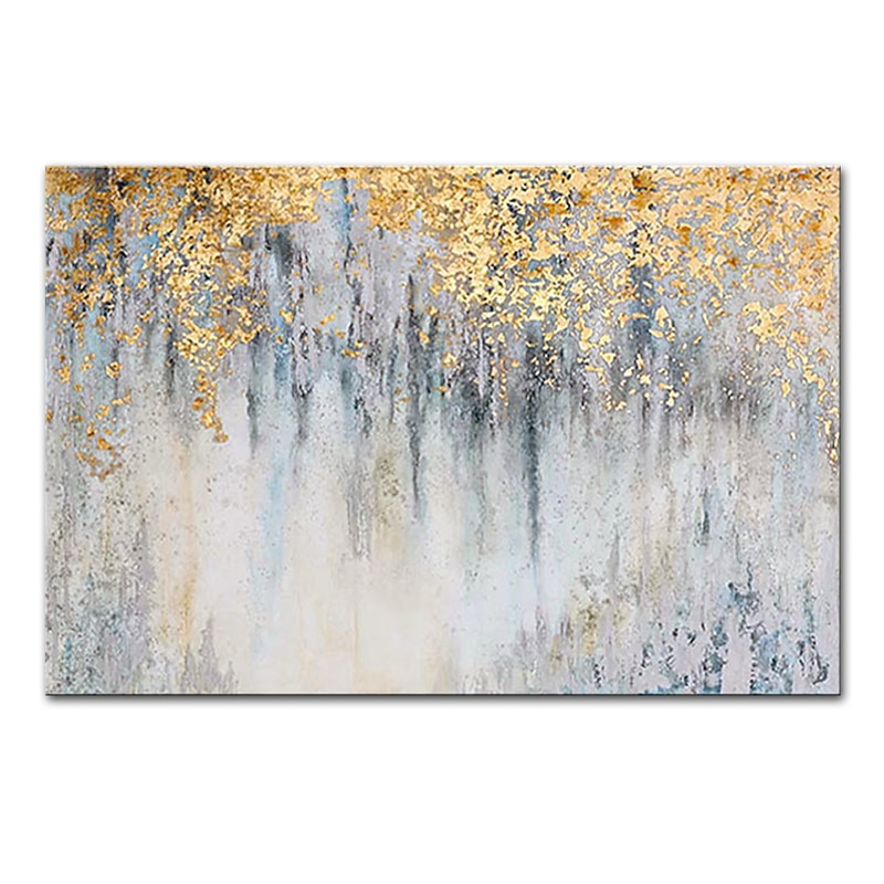 Handmade Oil Painting Canvas Wall Art Decoration Golden Fleeting Abstract for Home Decor Rolled Frameless Unstretched Painting3