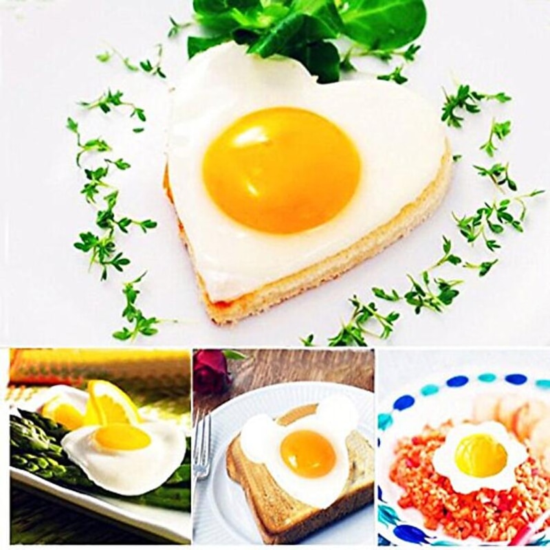 5 Pieces Set Fried Egg Mold Pancake Rings Shaped Omelette Mold Mould Frying Egg Cooking Tools Kitchen Supplies Accessories Gadget3